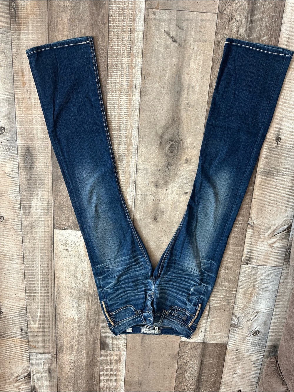BKE Women's Bootcut Jeans - Dark Blue Faded